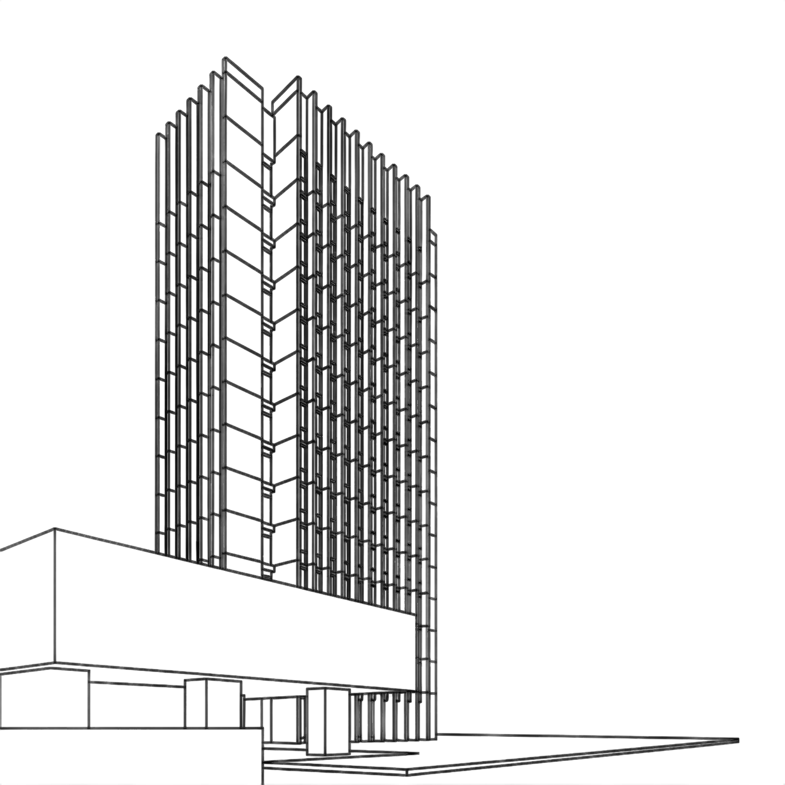 Tower schematic line drawing
