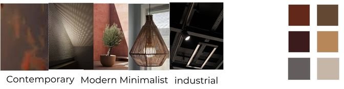 mood-board Mood board for Le Paillote all'Italiana showing contemporary, modern, minimalist and industrial style references